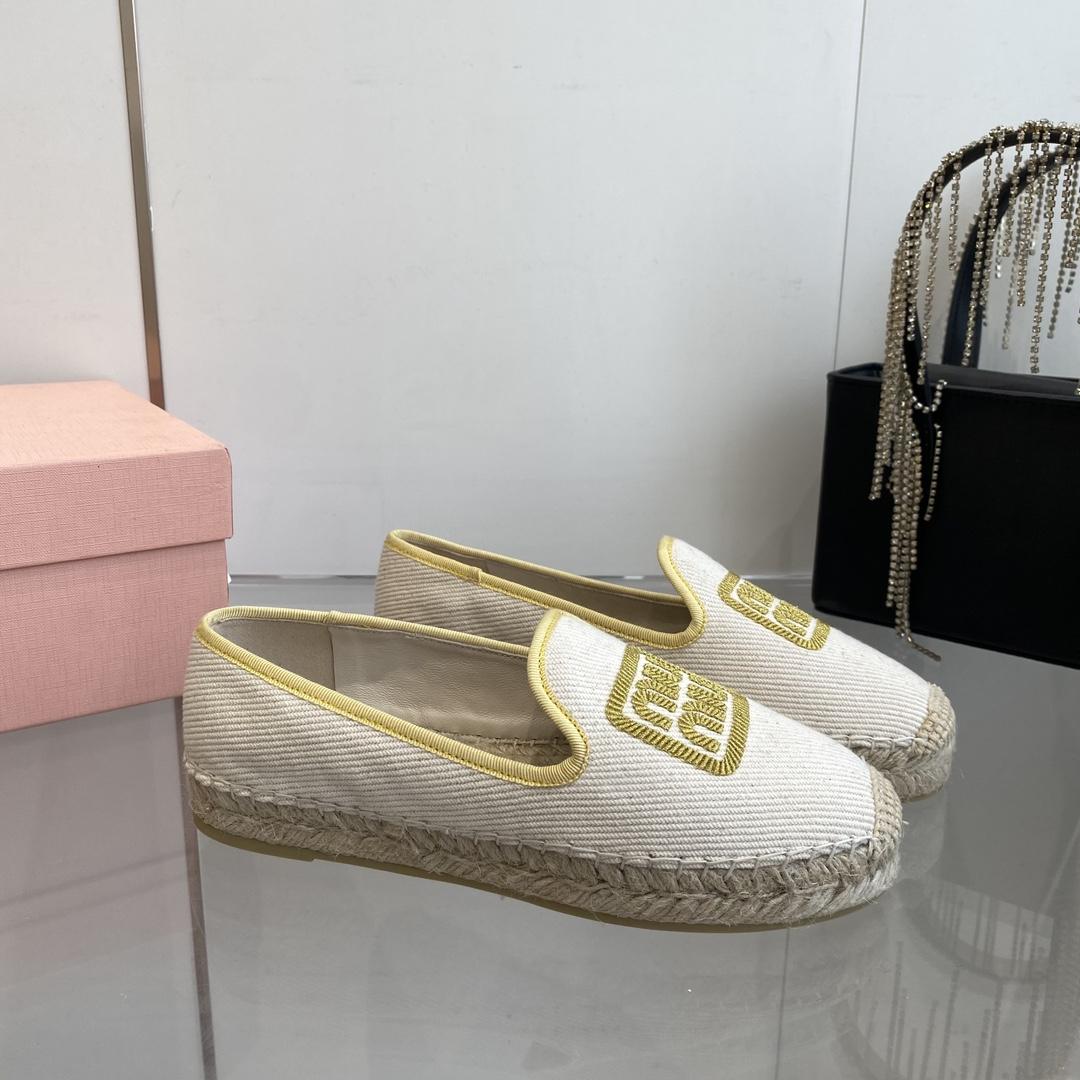 Miu Miu Cotton Drill Espadrilles - DesignerGu