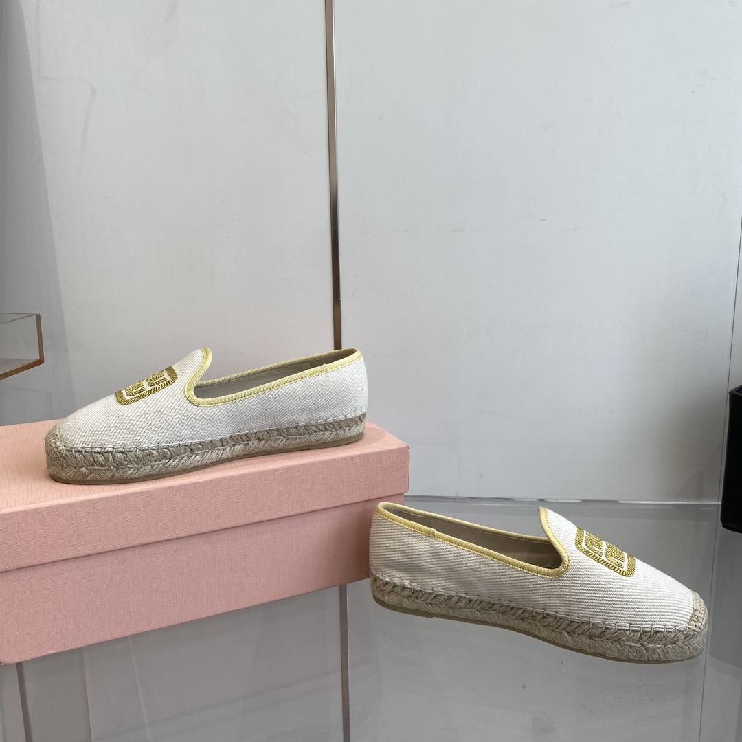 Miu Miu Cotton Drill Espadrilles - DesignerGu