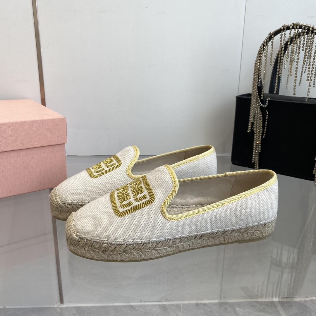 Miu Miu Cotton Drill Espadrilles - DesignerGu