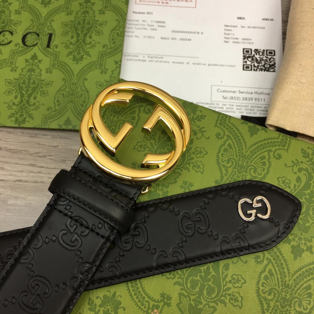 Gucci Leather Belt  40mm - DesignerGu