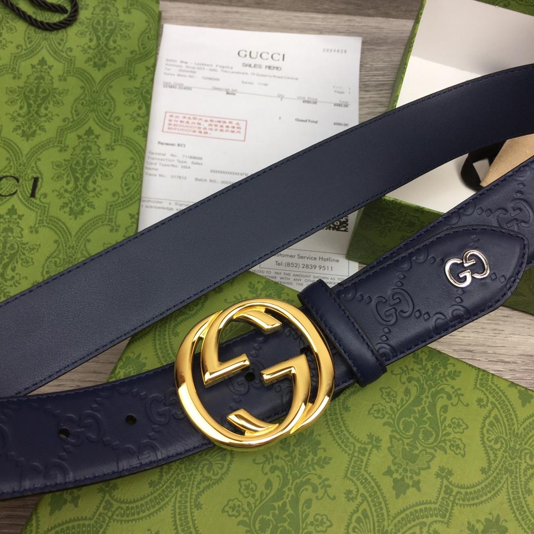 Gucci Leather Belt  40mm - DesignerGu