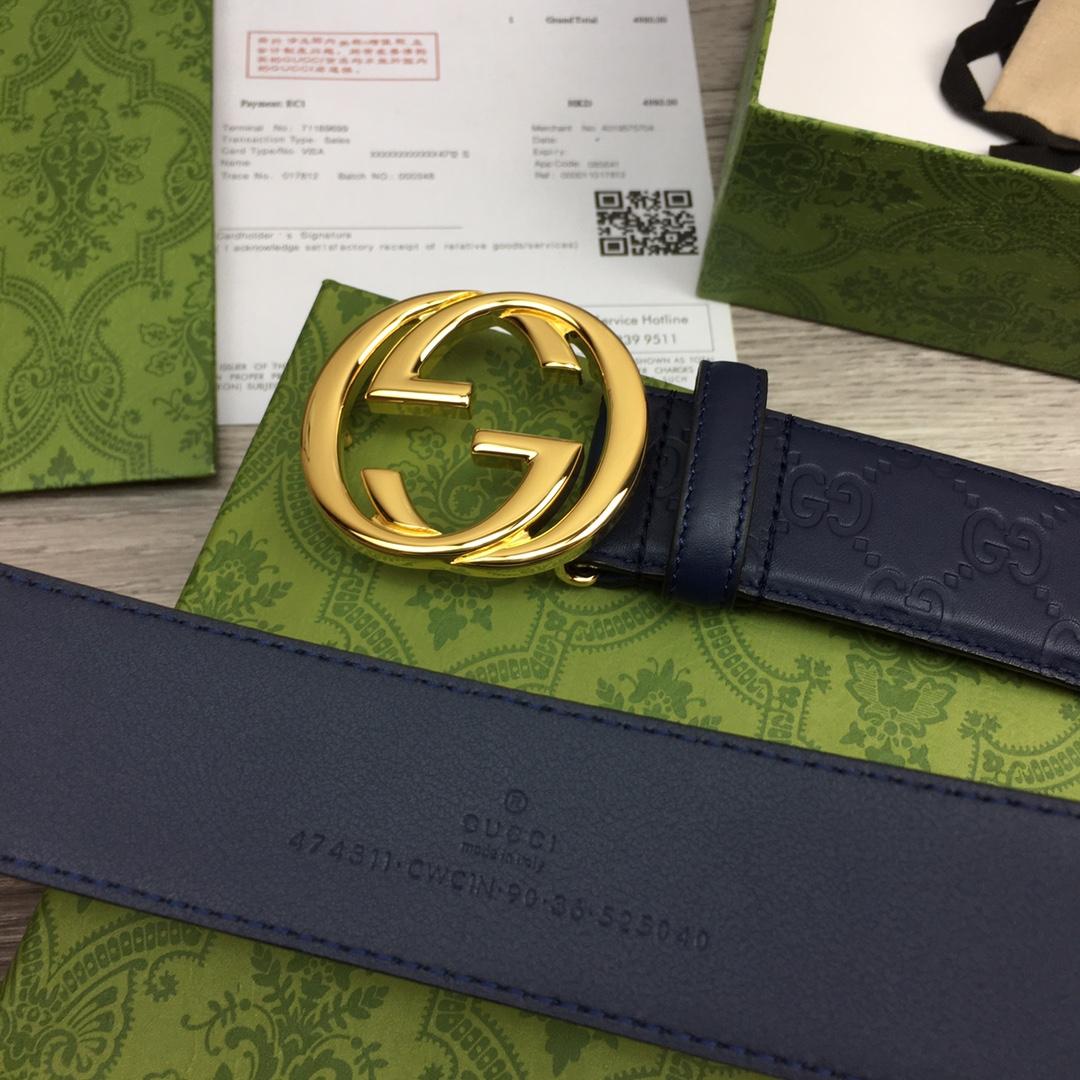 Gucci Leather Belt  40mm - DesignerGu