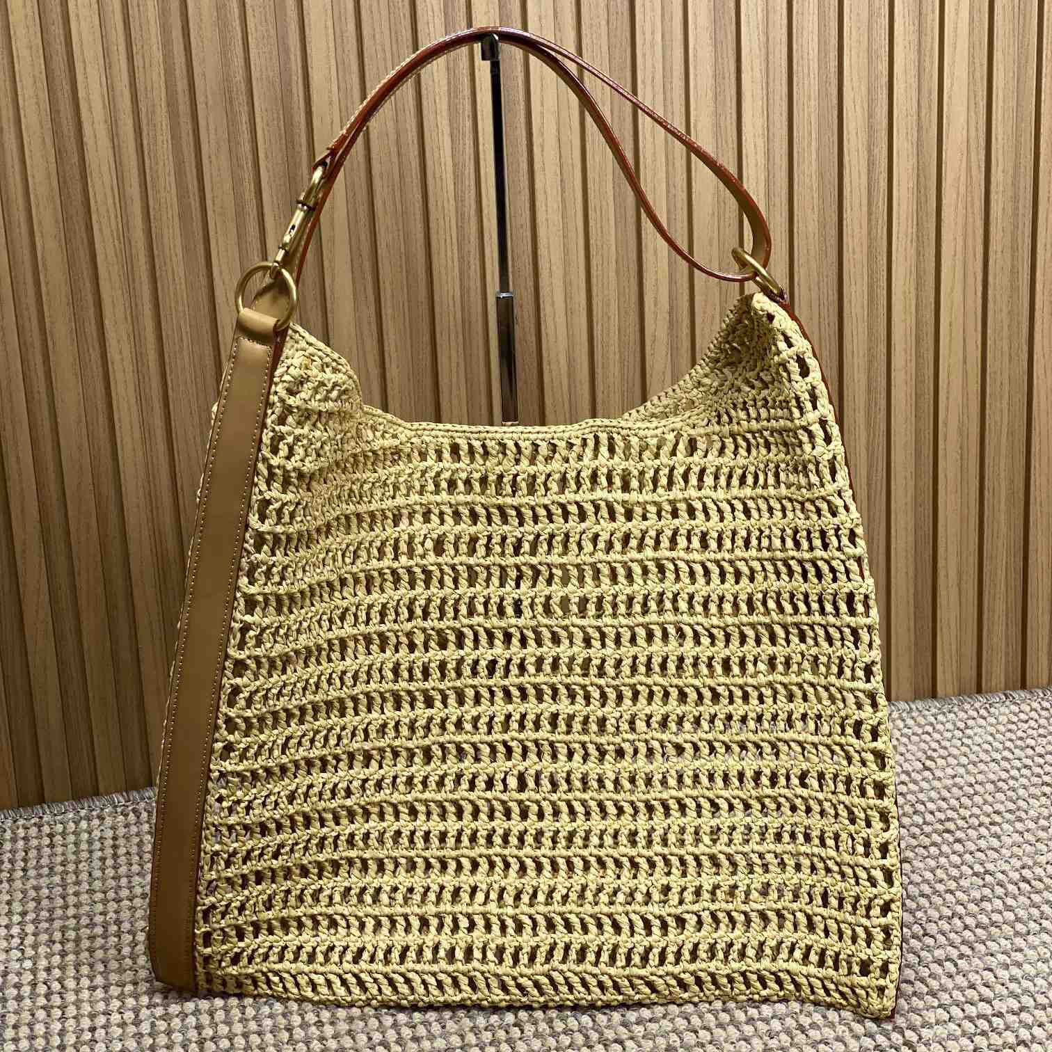 Saint Laurent Oxalis Bag In Raffia Macrame - DesignerGu