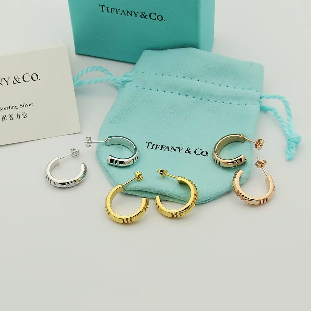 Tiffany & Co. Atlas X Hoop Earrings - DesignerGu