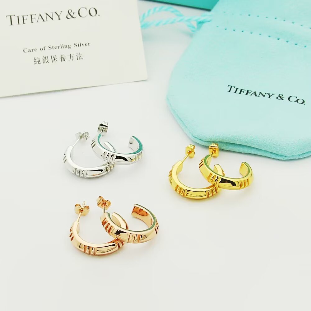 Tiffany & Co. Atlas X Hoop Earrings - DesignerGu