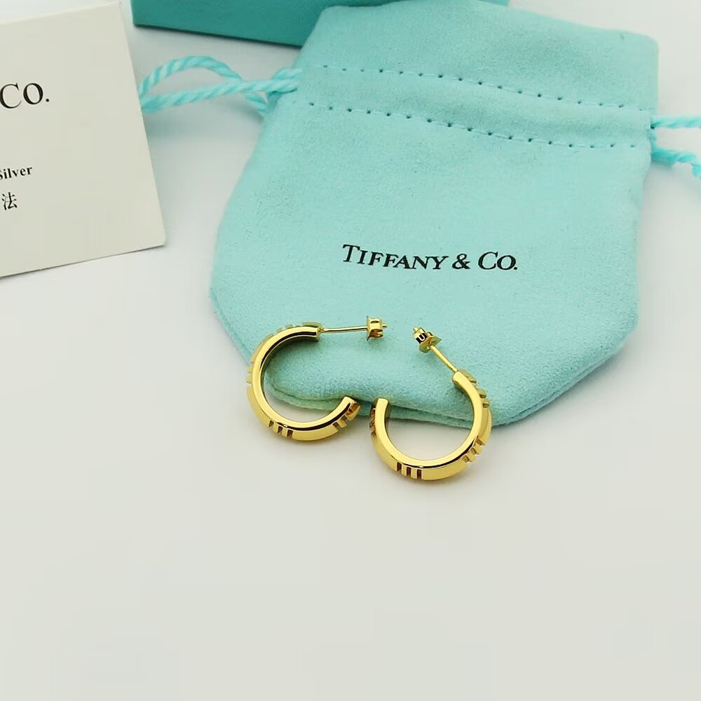 Tiffany & Co. Atlas X Hoop Earrings - DesignerGu