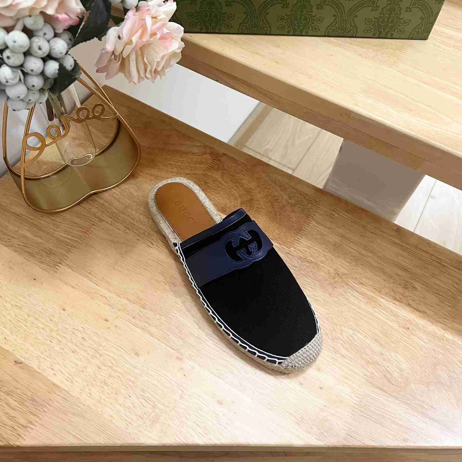 Gucci Interlocking G Slide Espadrille - DesignerGu