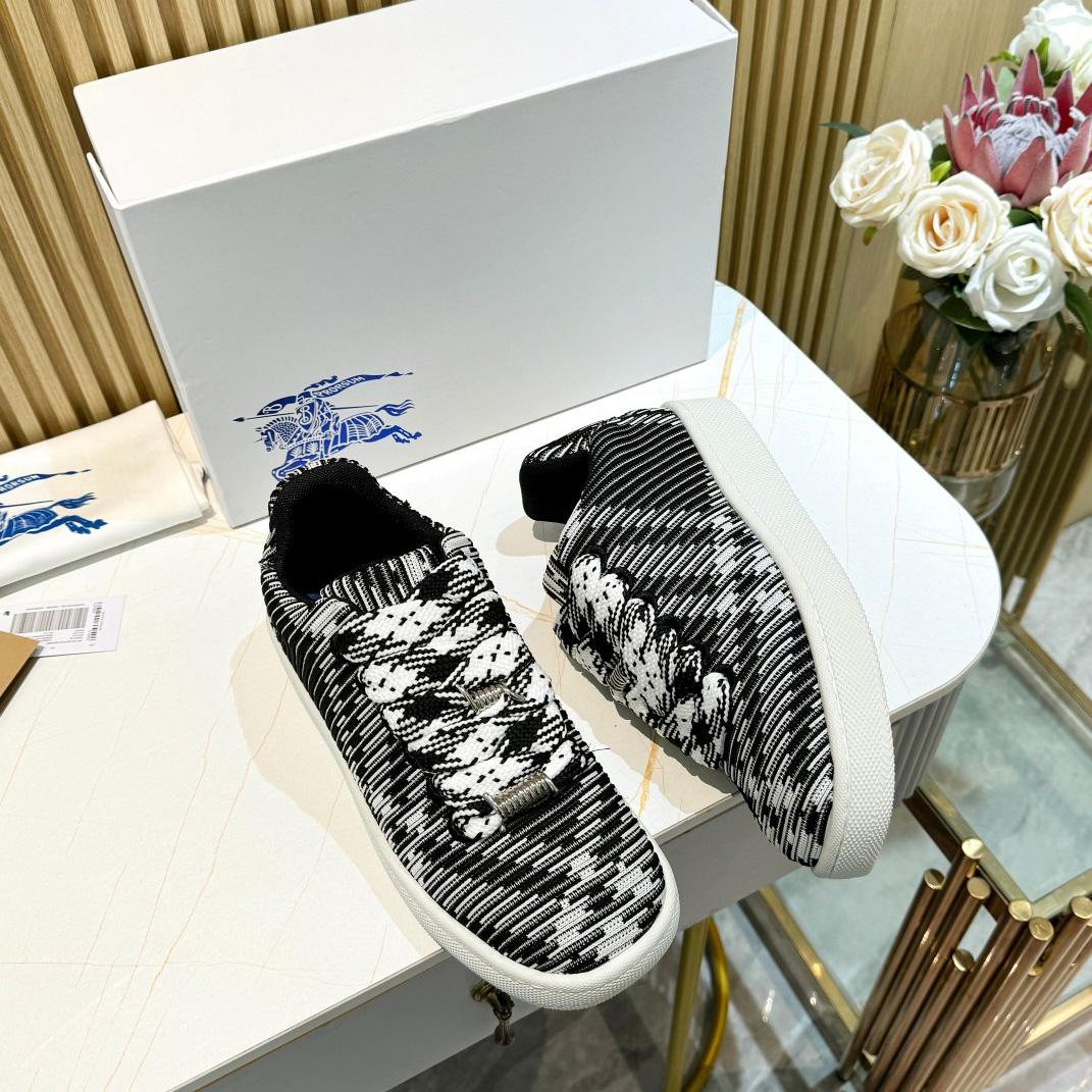 Burberry Check Knit Box Sneakers - DesignerGu