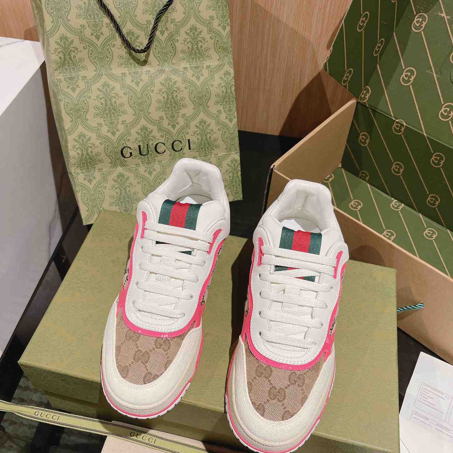 Gucci Re-Web Sneakers - DesignerGu