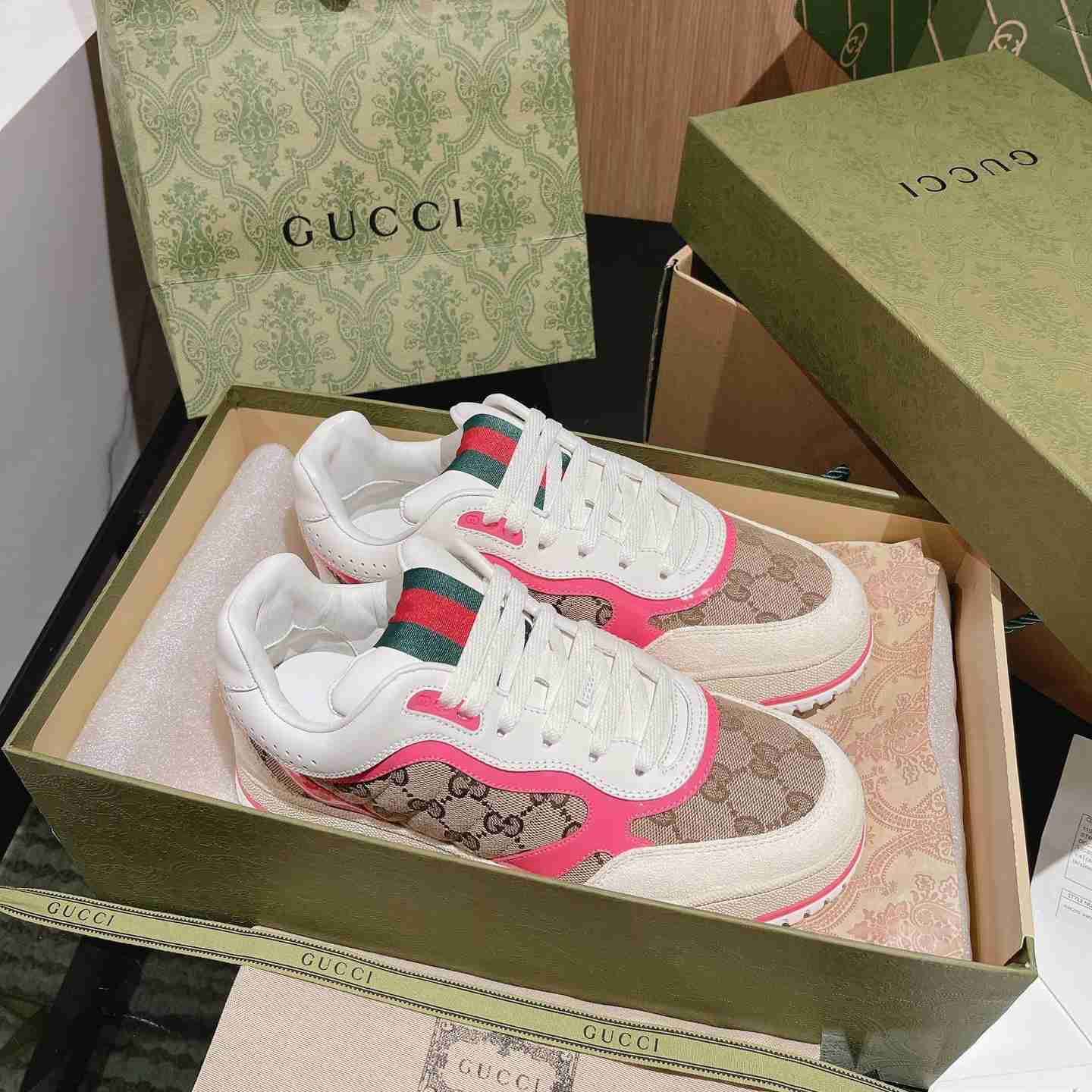 Gucci Re-Web Sneakers - DesignerGu