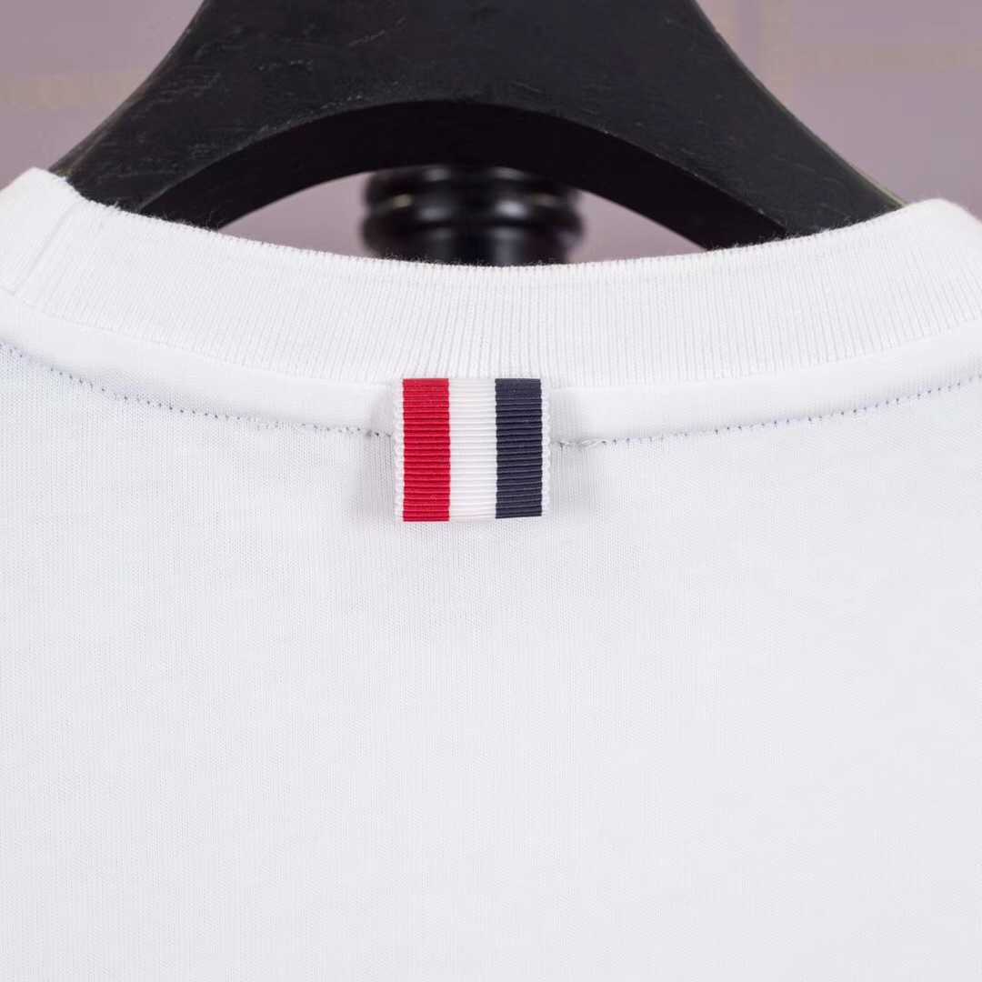 Thom Browne RWB Stripe Short Sleeve T-Shirt   TB1772 - DesignerGu