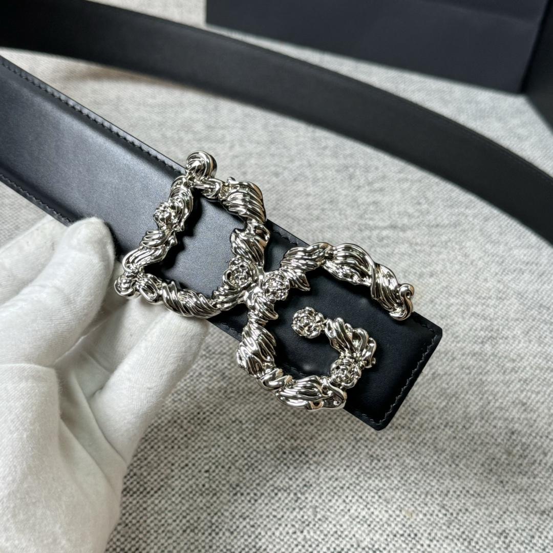 Dolce & Gabbana DG Logo-buckle Leather Belt   40mm - DesignerGu