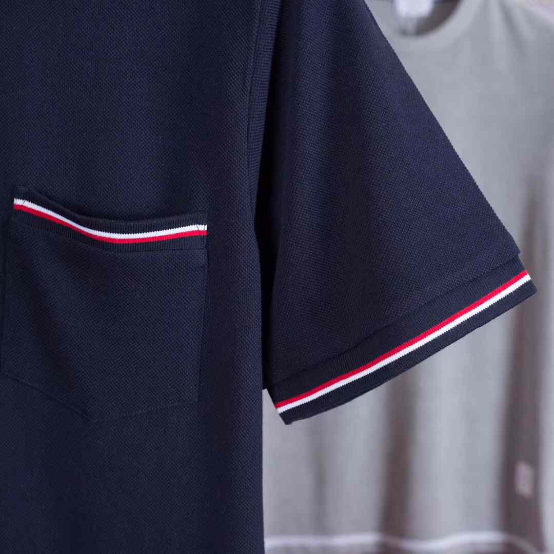 Thom Browne Bar Stripe Short-sleeve Polo   TB1767 - DesignerGu