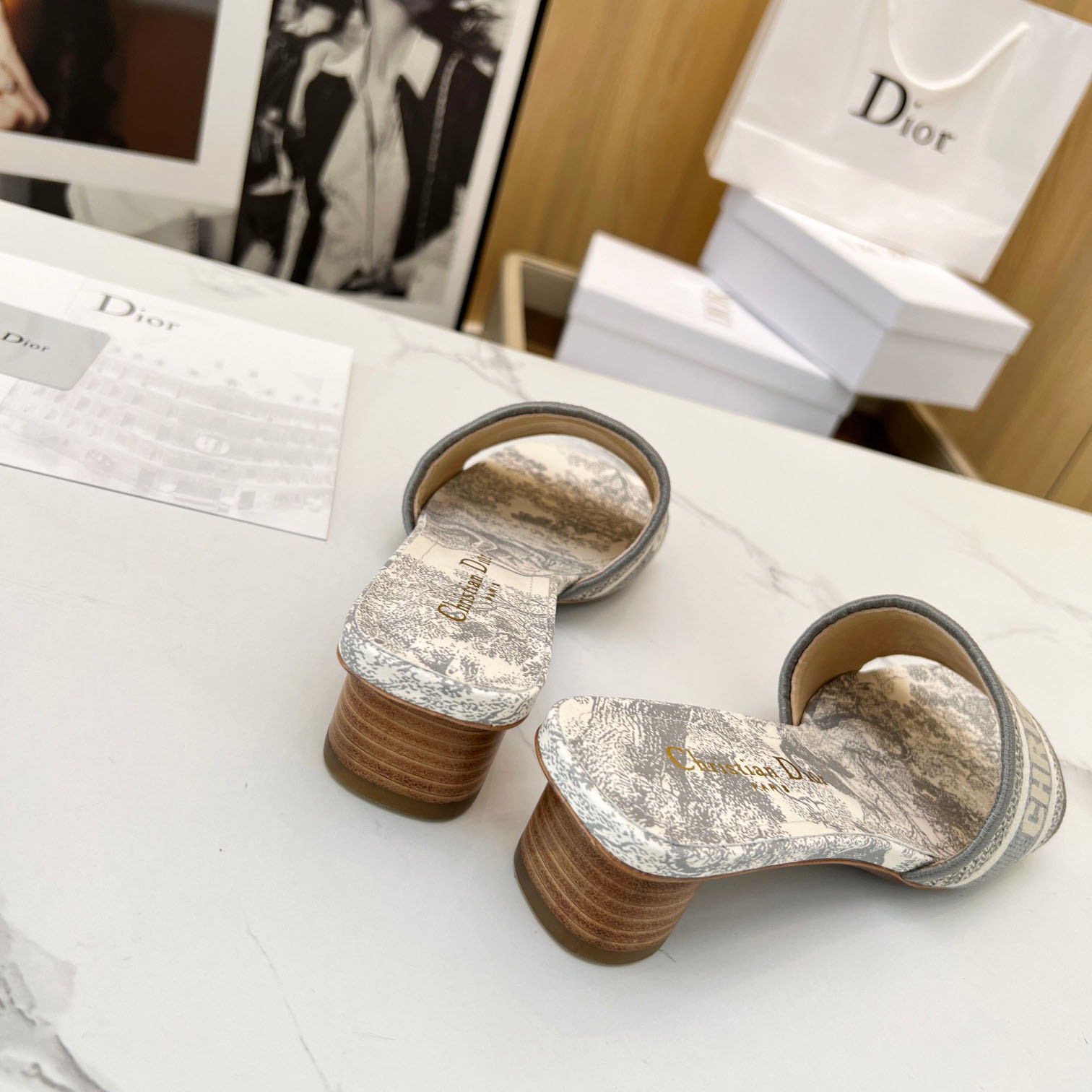 Dior Dway Heeled Slide - DesignerGu