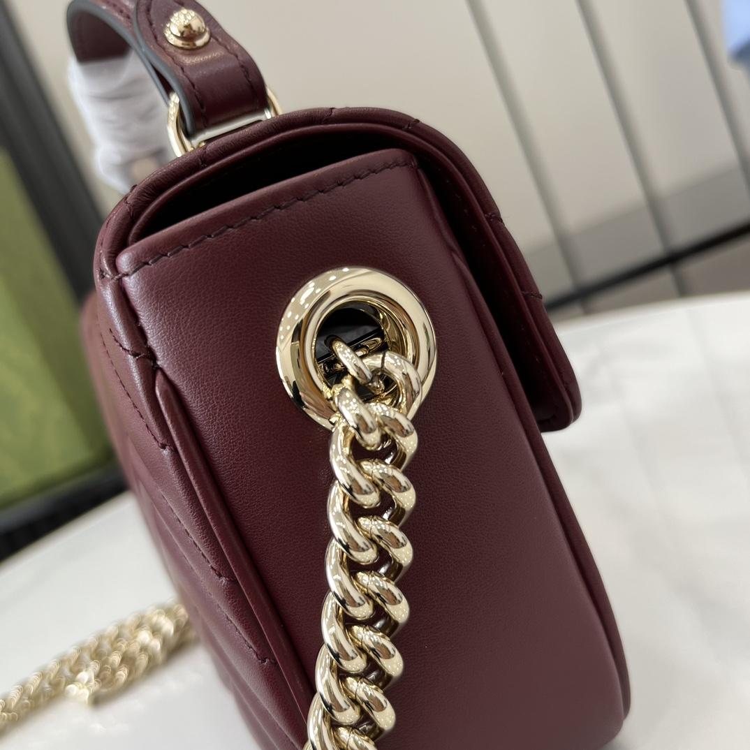 Gucci GG Marmont Mini Top Handle Bag - DesignerGu