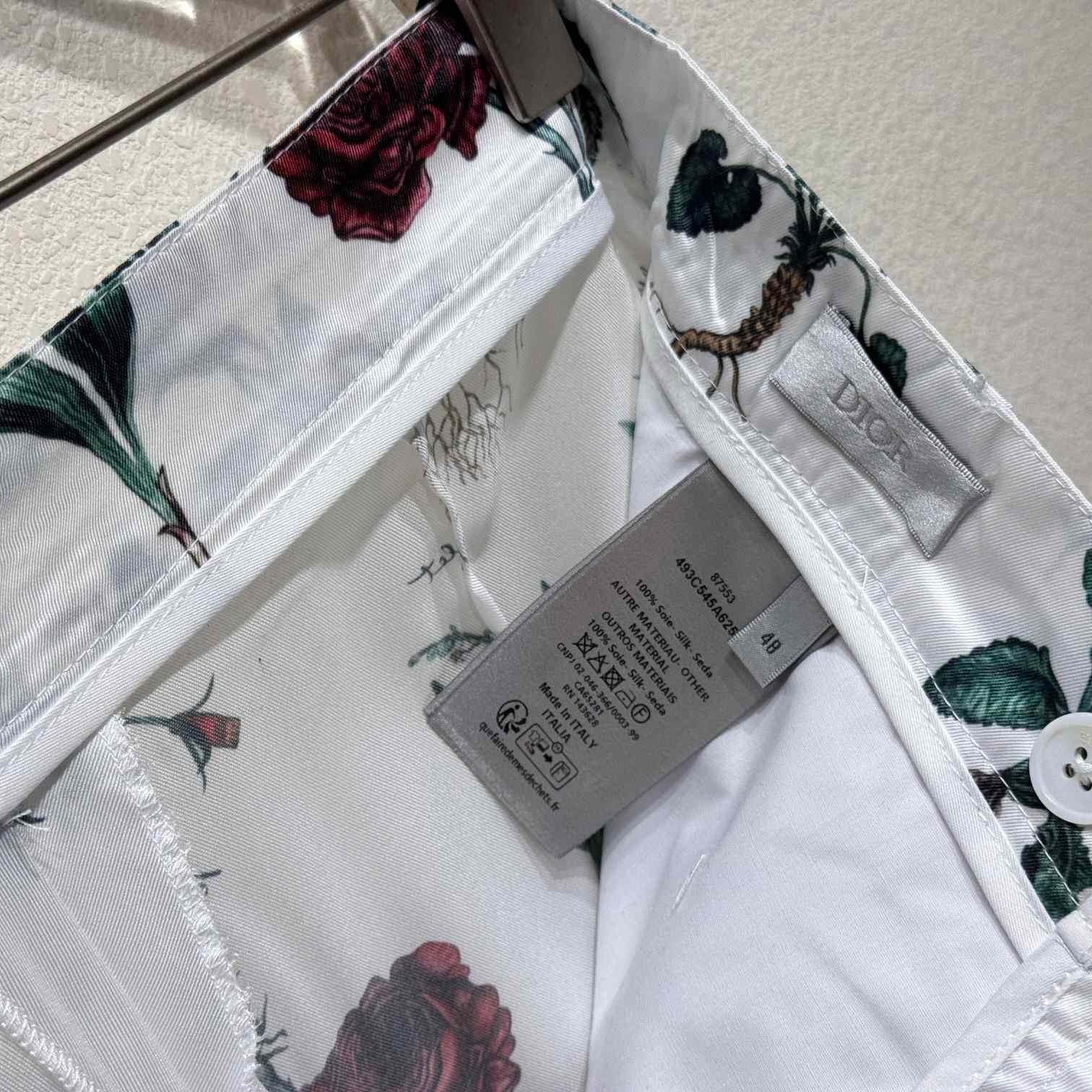 Dior Herbarium Illustration Bermuda Shorts - DesignerGu