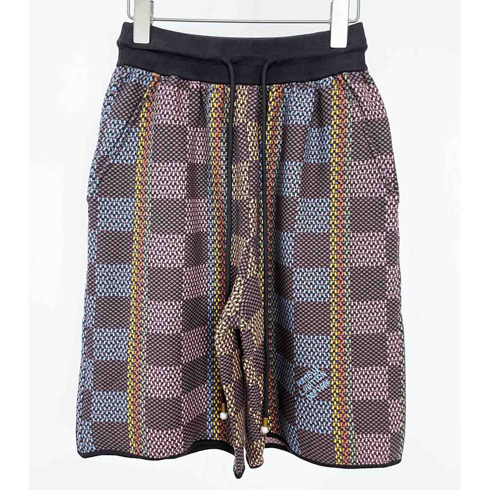 Louis Vuitton Damier Cotton Knit Shorts - DesignerGu