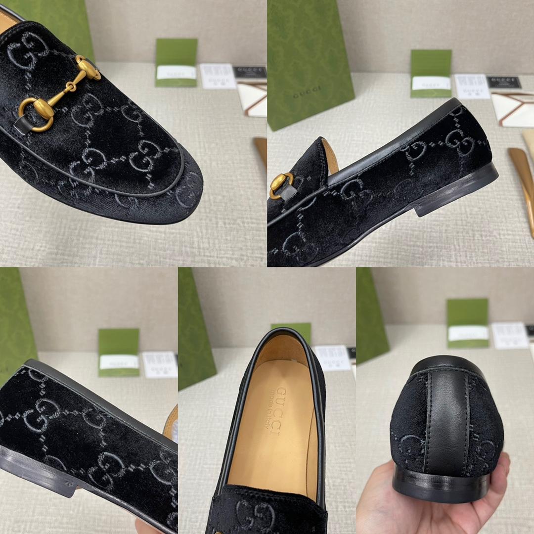 GUCCI Jordaan GG Velvet Loafer - DesignerGu