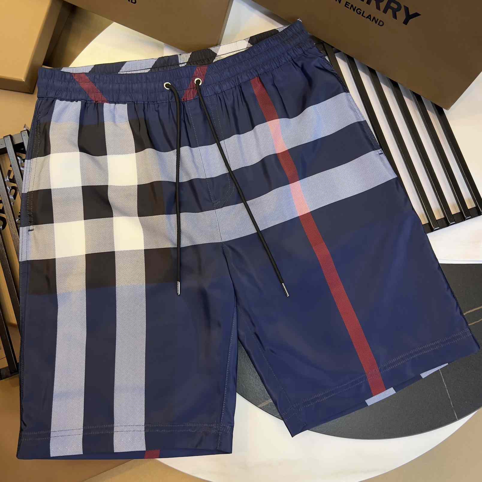 Burberry Checkered Twill Swim Shorts - DesignerGu