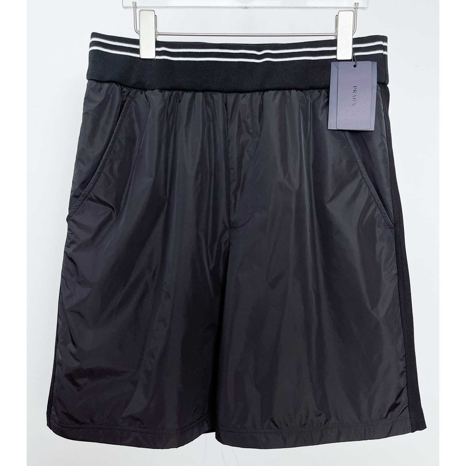 Prada Piqué Bermudas With Re-Nylon Details - DesignerGu