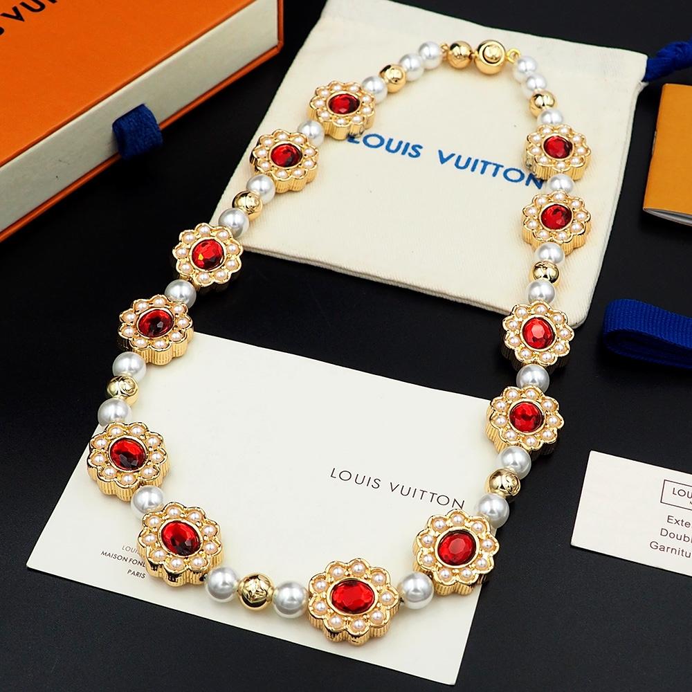 Louis Vuitton LV Dynasty Flower Necklace   M01763 - DesignerGu