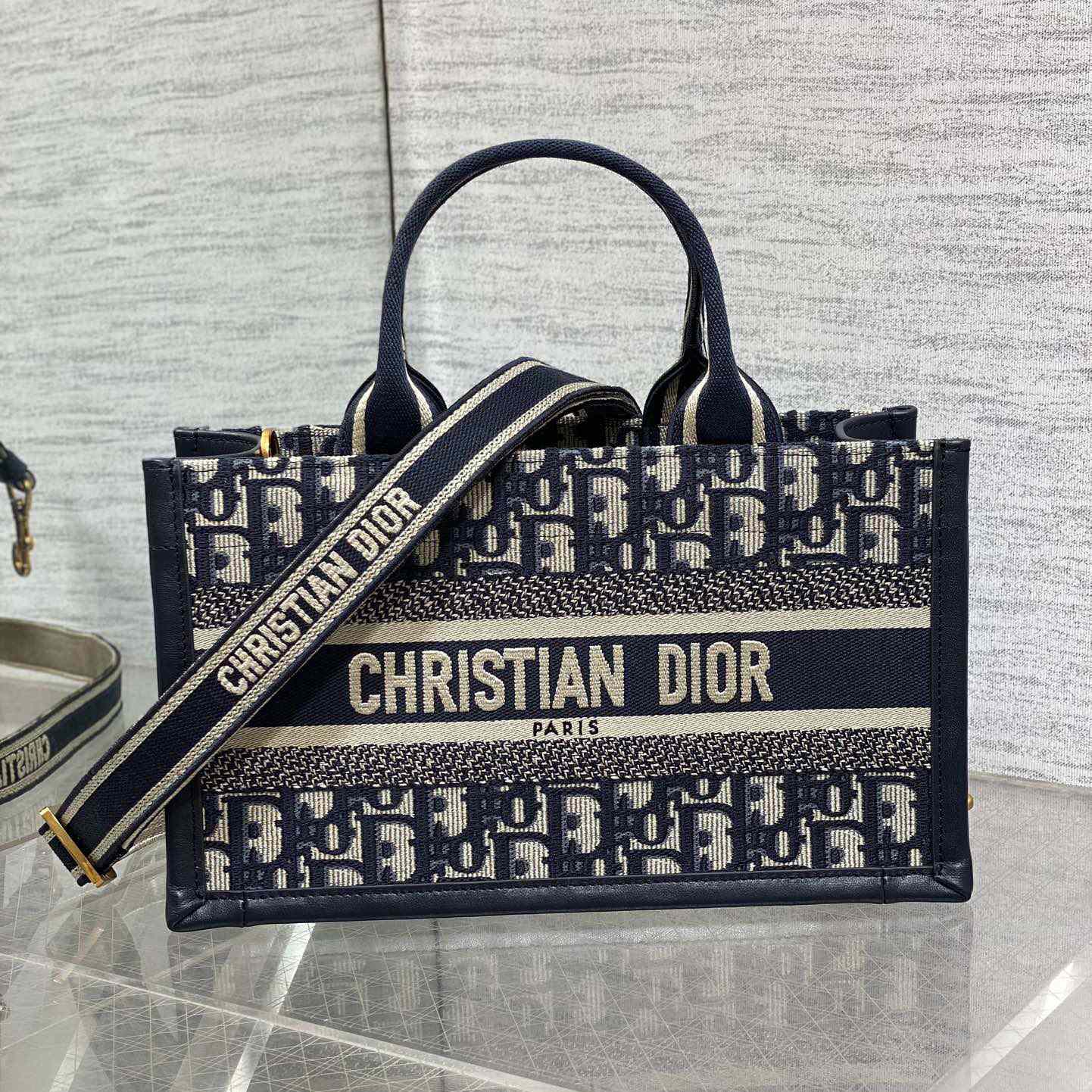 Dior East-West Dior Book Tote With Strap   - DesignerGu