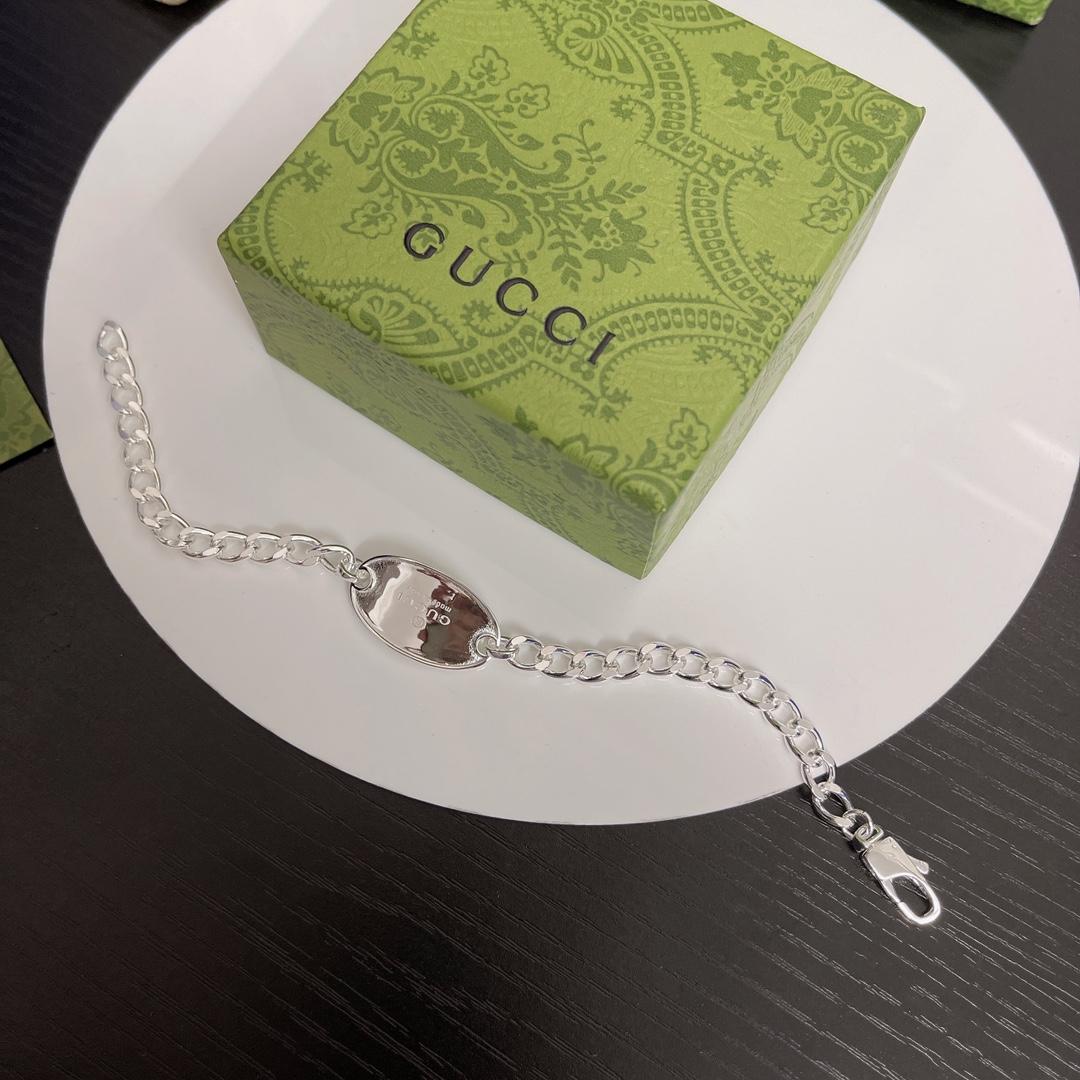 Gucci Trademark Chain Bracelet With Tag  - DesignerGu