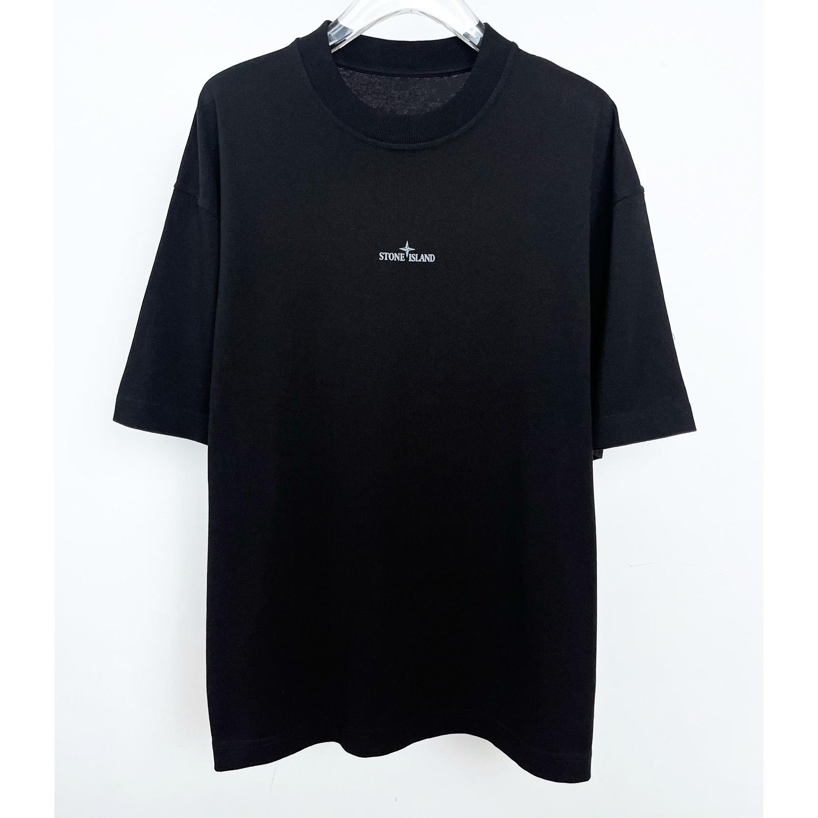 Stone Island Logo-print Cotton T-shirt - DesignerGu