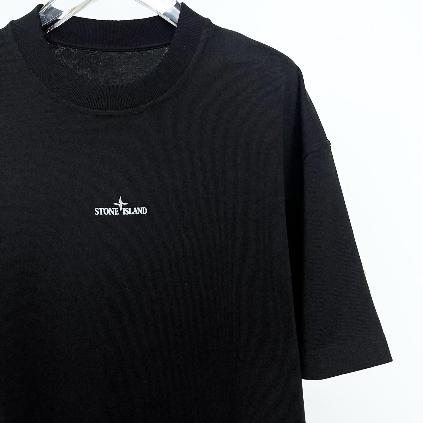 Stone Island Logo-print Cotton T-shirt - DesignerGu