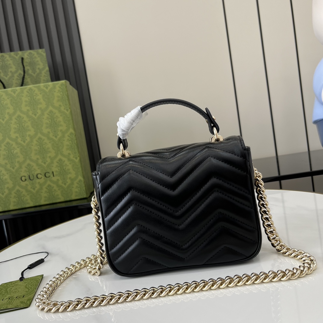 Gucci GG Marmont Mini Top Handle Bag - DesignerGu