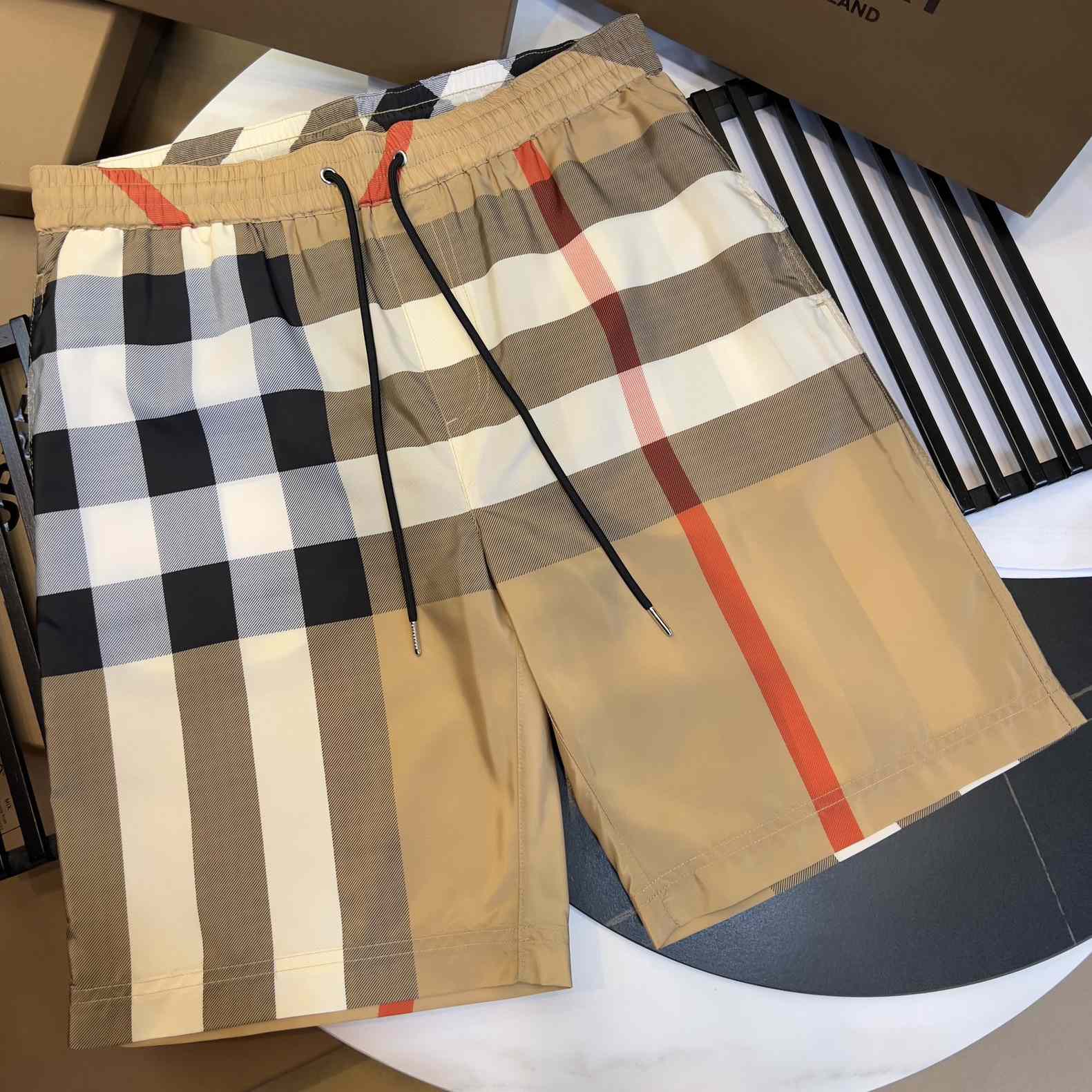 Burberry Checkered Twill Swim Shorts - DesignerGu