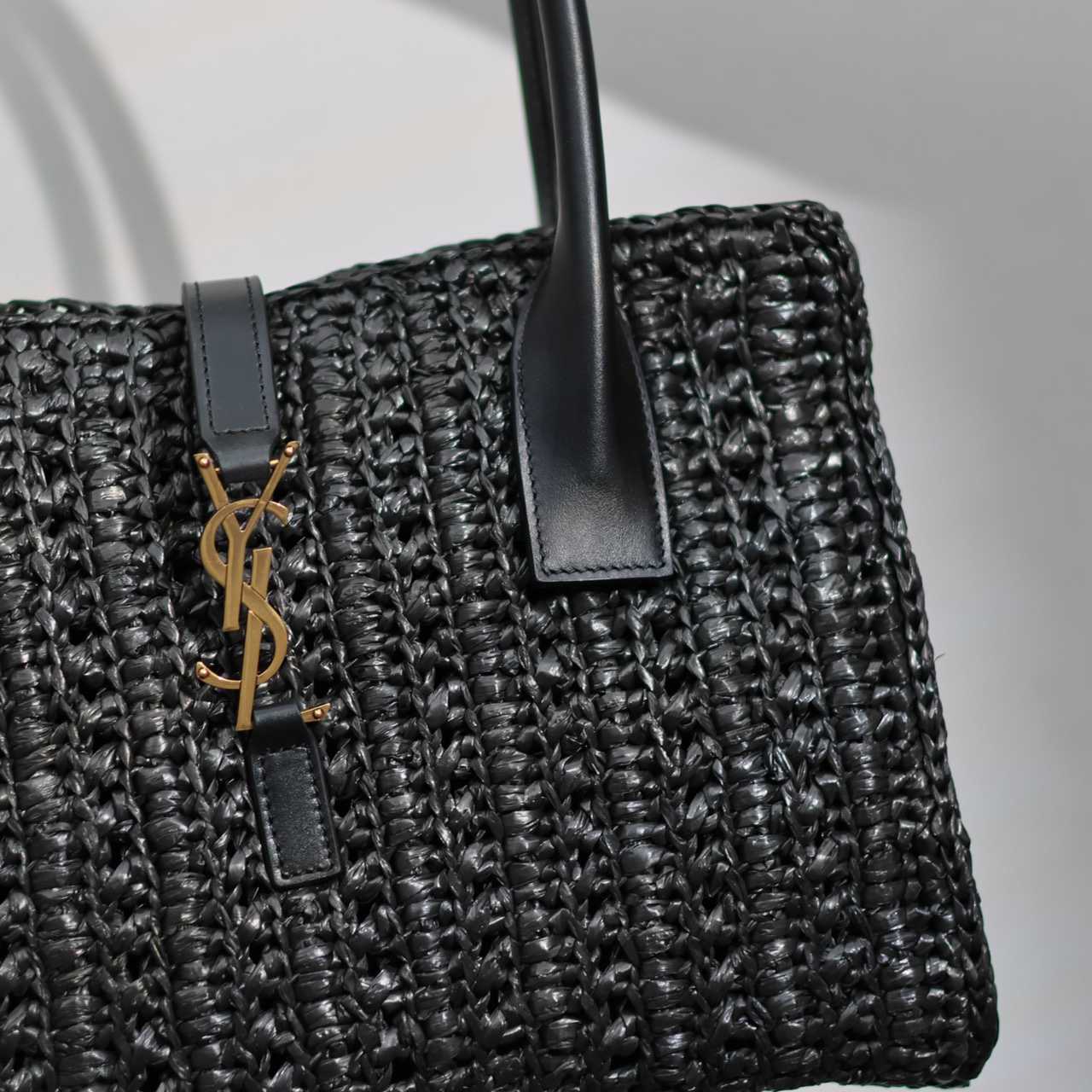 Saint Laurent Panier Raffia Tote Bag  29-21-9cm - DesignerGu