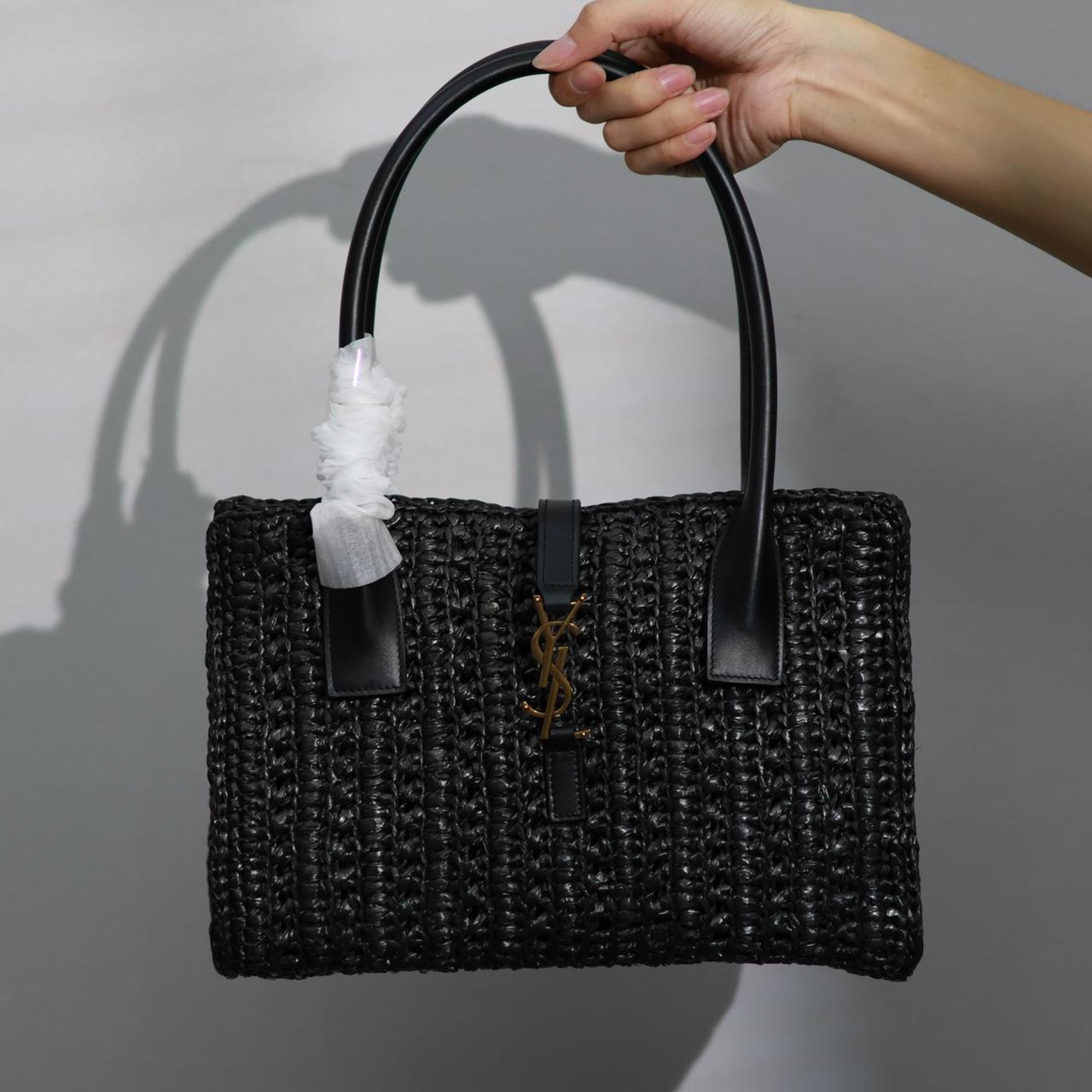 Saint Laurent Panier Raffia Tote Bag  29-21-9cm - DesignerGu