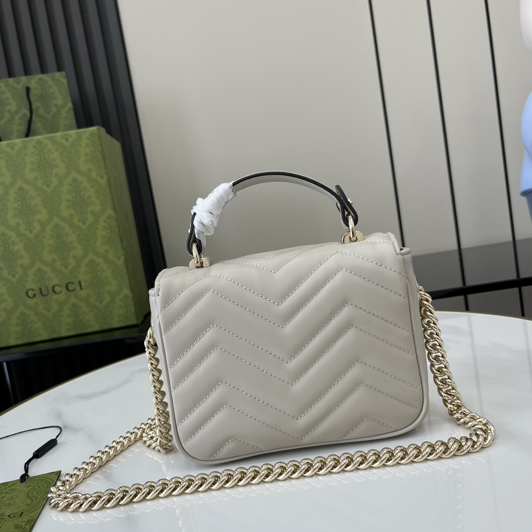 Gucci GG Marmont Mini Top Handle Bag - DesignerGu