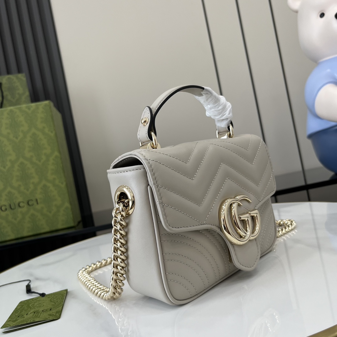 Gucci GG Marmont Mini Top Handle Bag - DesignerGu