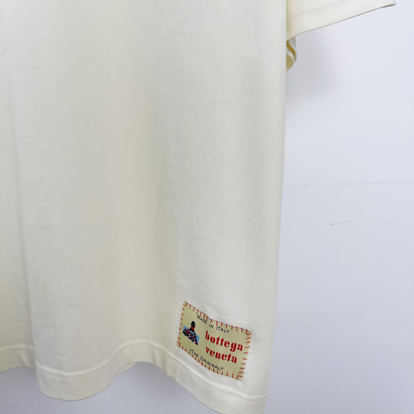 Bottega Veneta Cotton Jersey T-Shirt With Label - DesignerGu