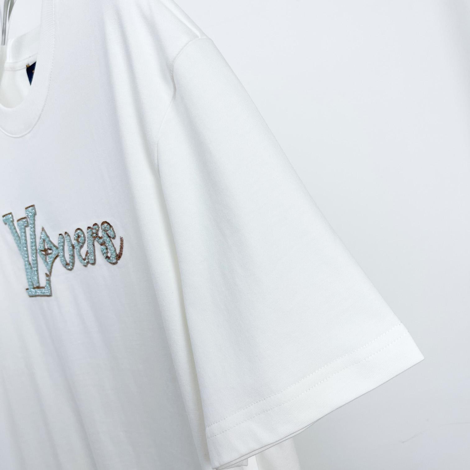 Louis Vuitton Embroidered Short-Sleeved T-Shirt  1AFRA0 - DesignerGu