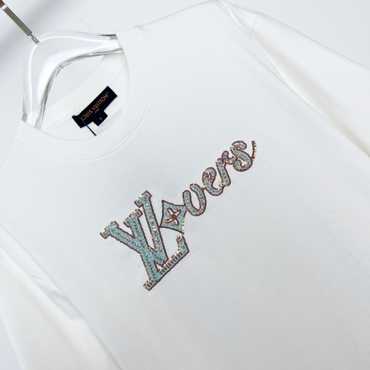 Louis Vuitton Embroidered Short-Sleeved T-Shirt  1AFRA0 - DesignerGu