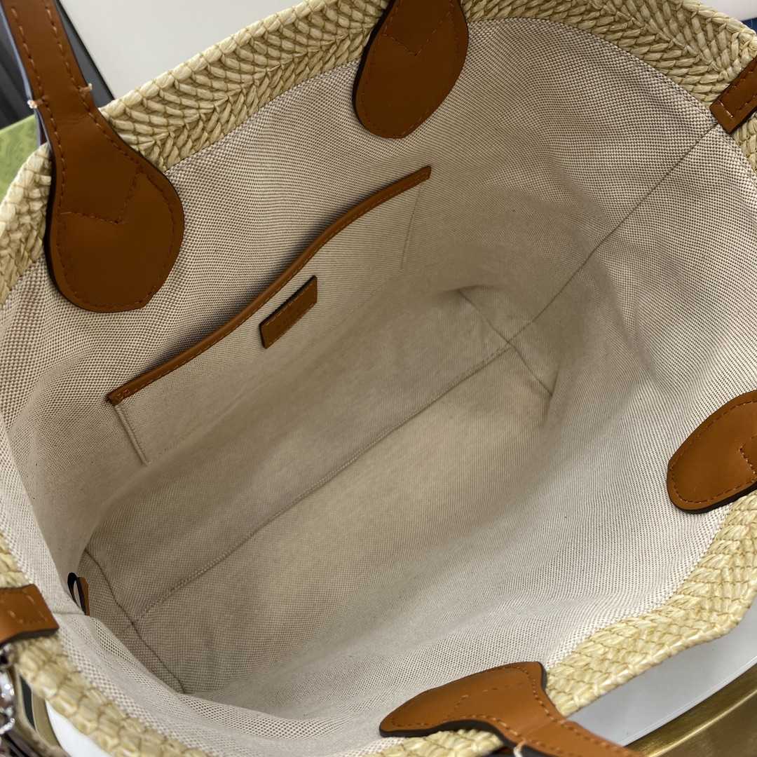 Gucci Small Straw-effect Tote  - DesignerGu