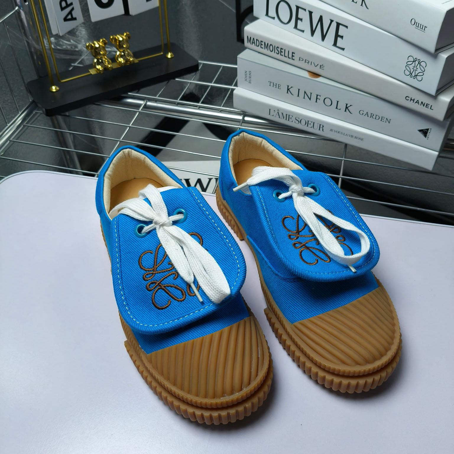 Loewe x Paula’s Ibiza Denim Flap Sneakers - DesignerGu