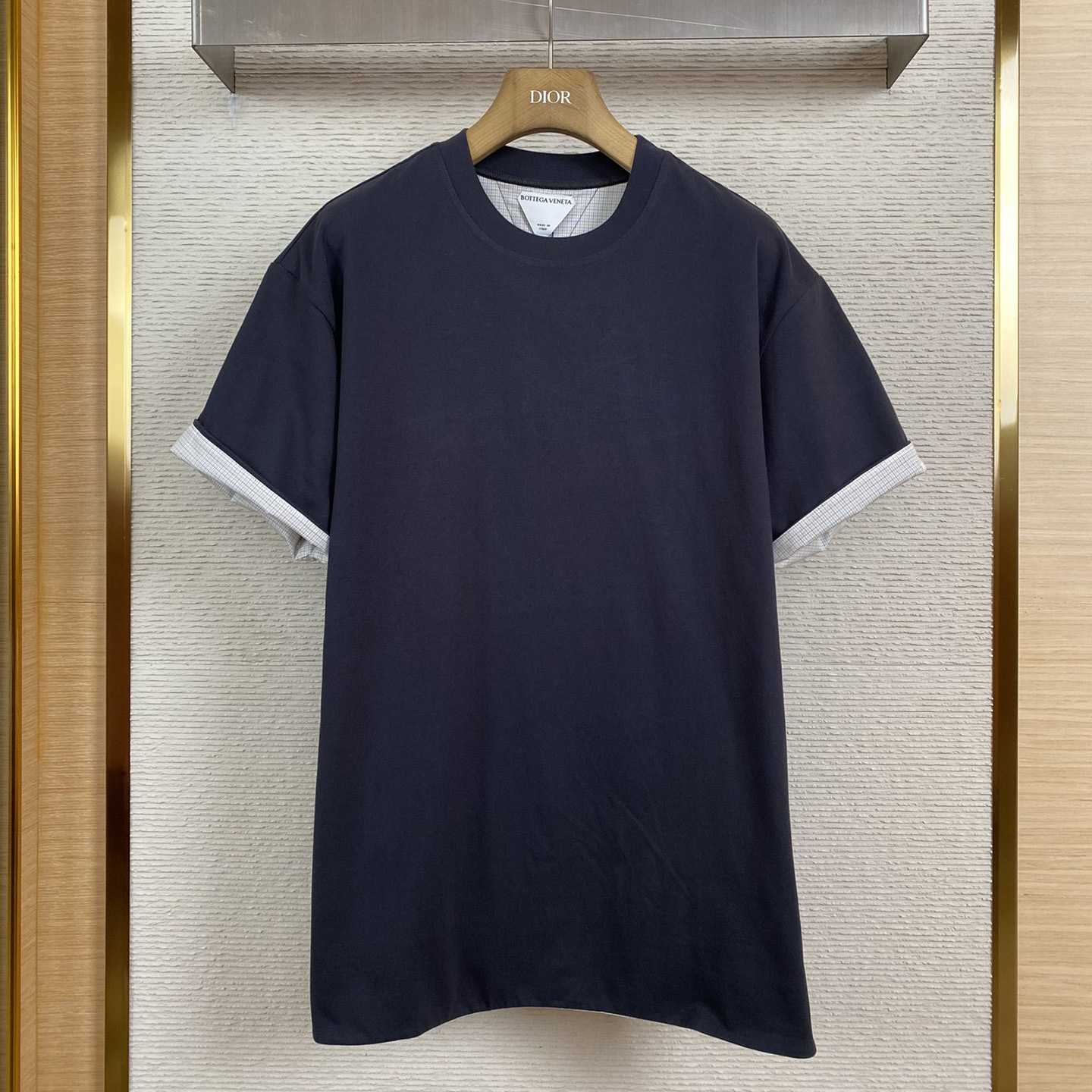 Bottega Veneta Double Layer Striped Cotton T-Shirt - DesignerGu