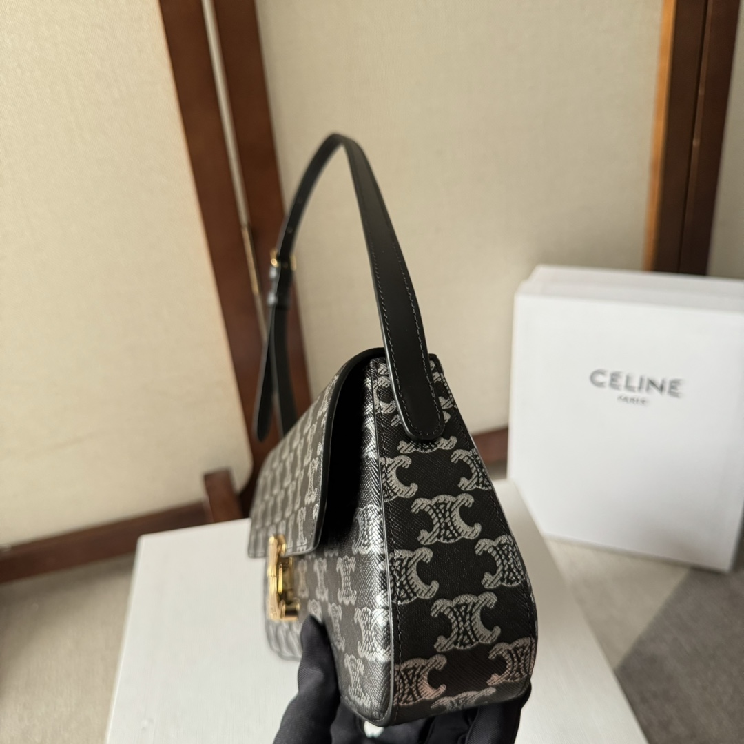 Celine Medium Celine Lola Bag In Triomphe Canvas Two-tone  - DesignerGu