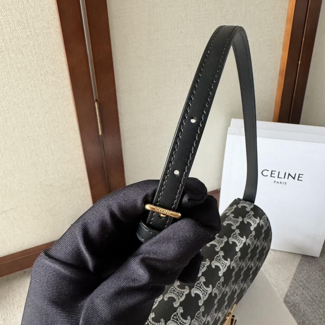 Celine Medium Celine Lola Bag In Triomphe Canvas Two-tone  - DesignerGu