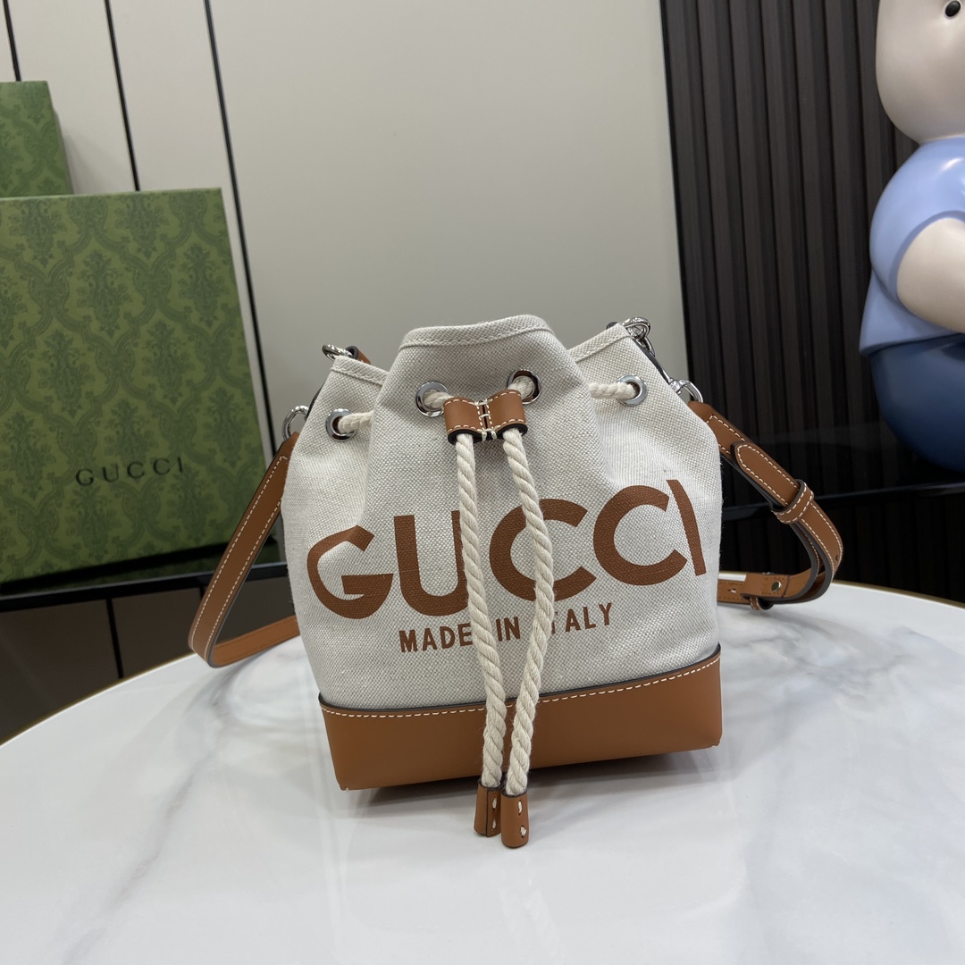 Gucci Mini Shoulder Bag With Gucci Print - DesignerGu