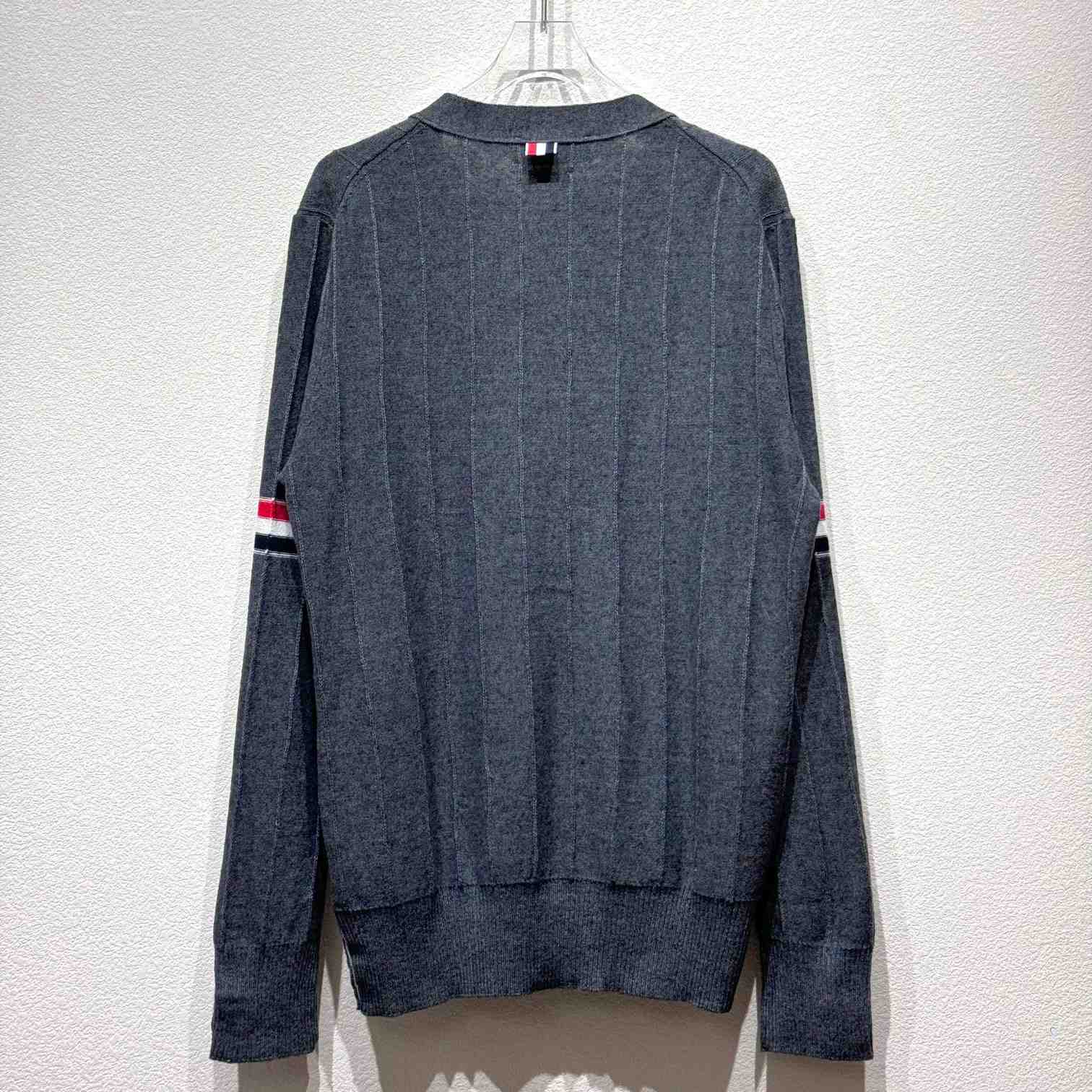 Thom Browne RWB striped V-neck cardigan - DesignerGu