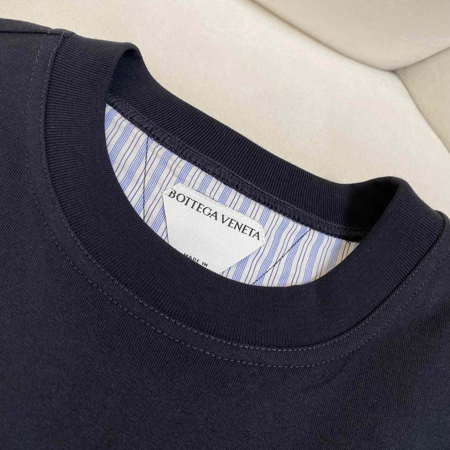 Bottega Veneta Double Layer Striped Cotton T-Shirt - DesignerGu