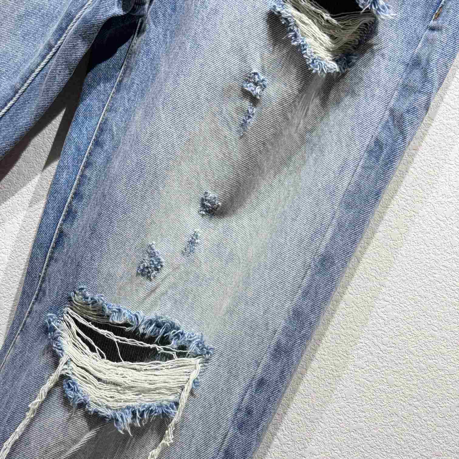 Celine Jeans In Blue Destroyed Denim  - DesignerGu