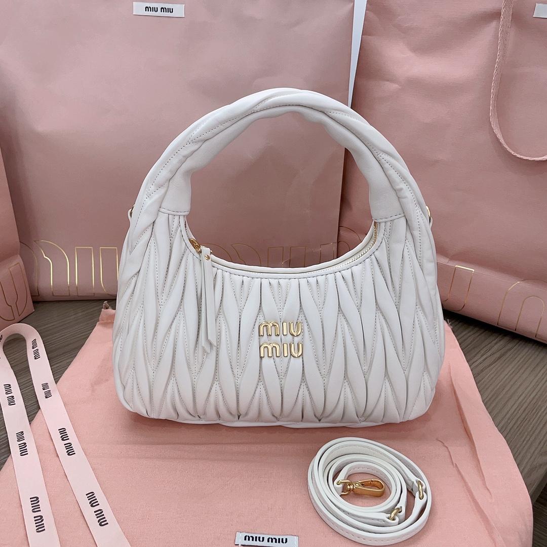 Miu Miu Wander Hobo Bag (25X18X7cm) - DesignerGu