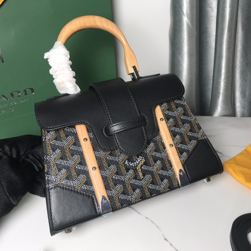 Goyard Goyardine Structure Mini Saigon Black  （ 20-14.5-9cm） - DesignerGu