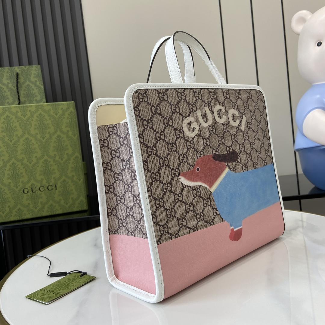 Gucci Children's Dog Print Tote Bag - DesignerGu